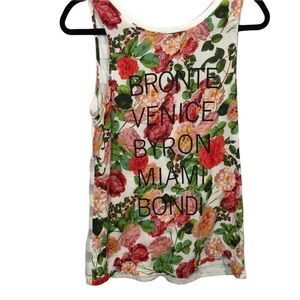 Minkpink Floral Tank Sleeveless Crew Neck Top